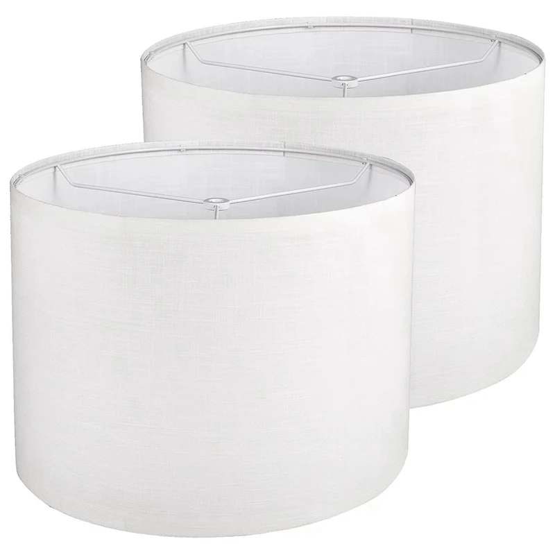 

2Pcs White Lamp Shades For Table Lamp Floor Lamp, Easy Assembly Replacement Lampshades