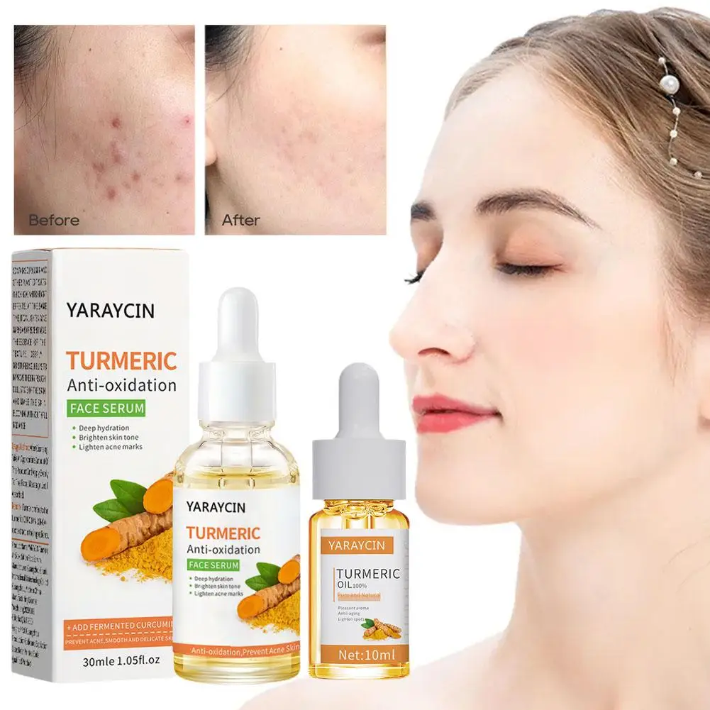 

Remove Dark Spot Turmeric Oil Anti-aging Bright Skin Dull Improve Reduce Essential Skin Serum Whitening Lines Fine Oils Fac X3V3
