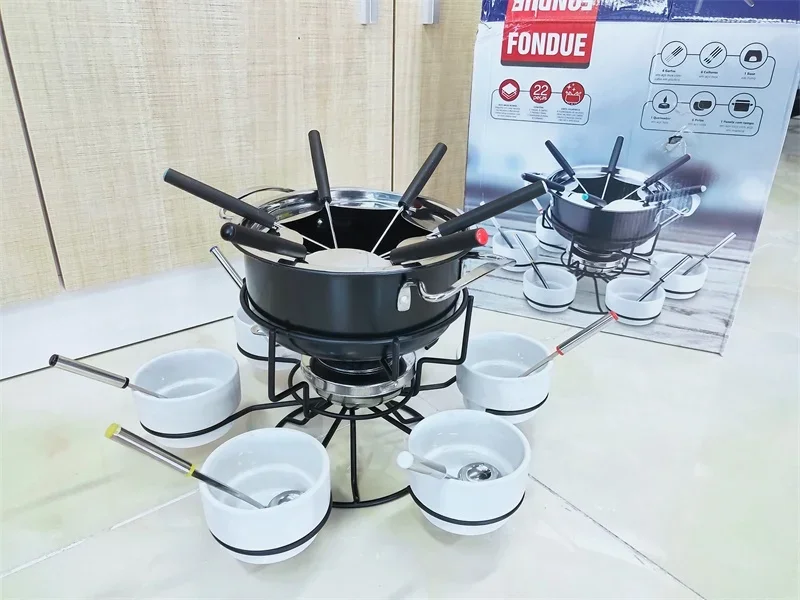 Kitchen gadgets DIY chocolate warmer cookware set candle holder porcelain cheese chocolate fountain fondue