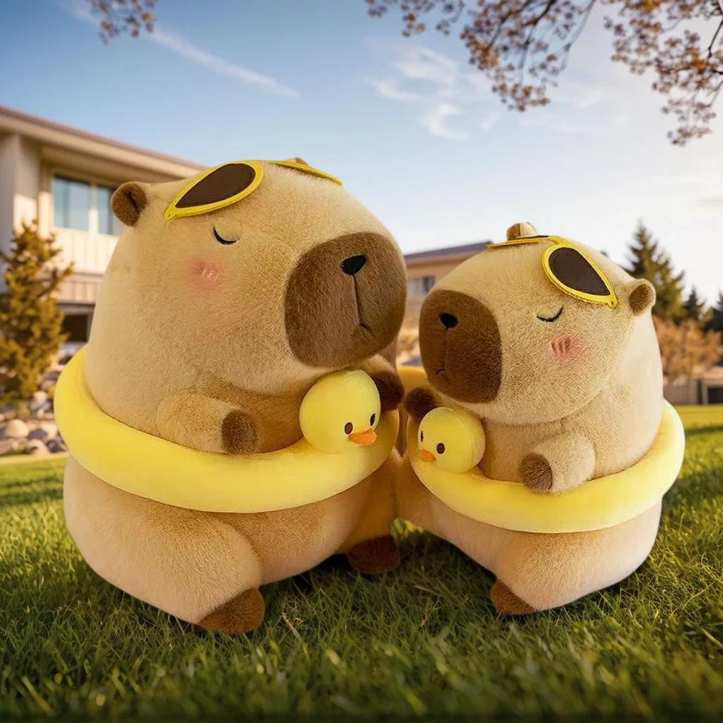 23cm Capybara Plush Simulation Capibara Anime Fluffty Toy Cute Doll Stuffed Animals Soft Doll Plush Christmas Thanksgiving Gift