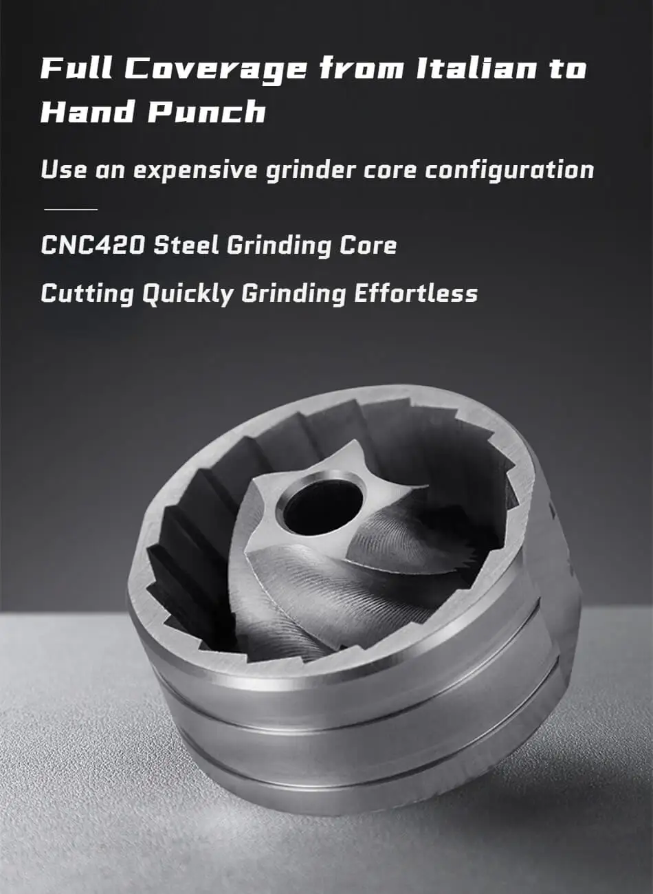 S362a8ab8d7294dfca3189a8942484424k HERO Manual Coffee Grinder Stainless Steel Burr S02 Coffee Bean Milling Machine Portable High Quality Hand Mini Grinder Mills
