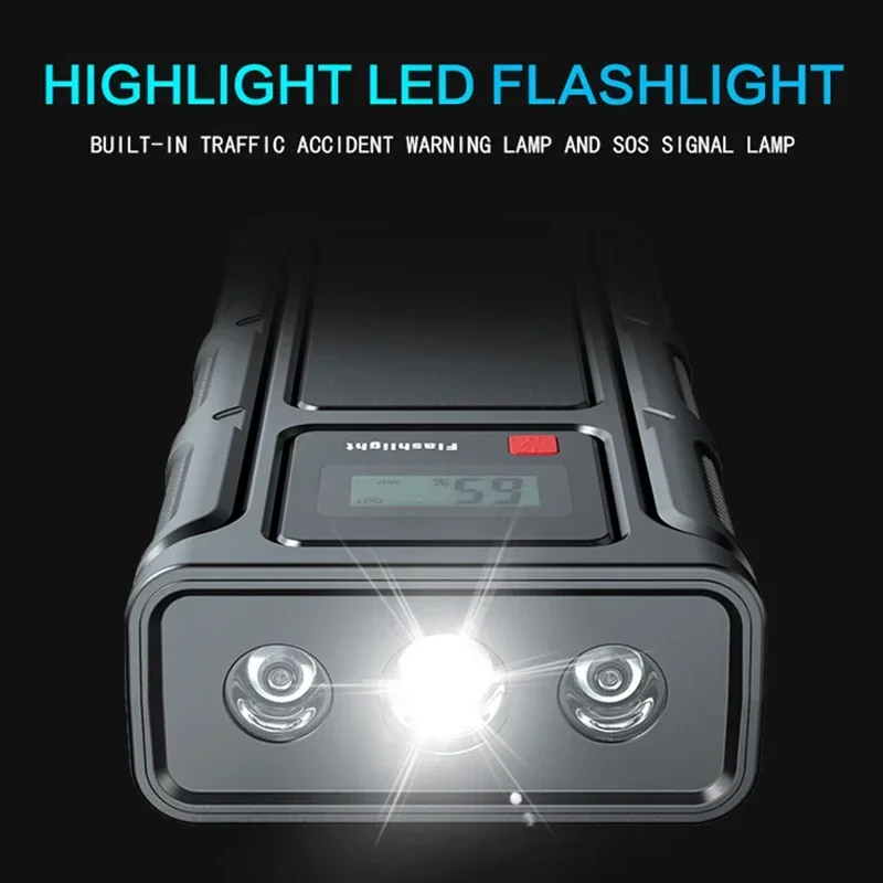 2000A Car Jump Starter 20000mAh Power Bank Portable12V Auto Starting Device Emergency Battery Starter + Intelligent Clip + Bag