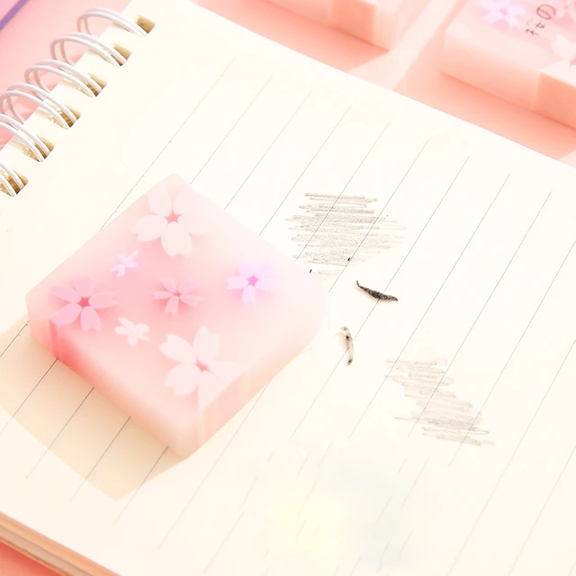 Gomme da cancellare quadrate in gomma Sakura rosa 2 pezzi per matite  cancelleria per bambina - AliExpress
