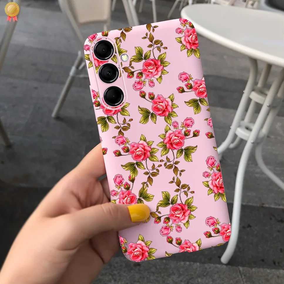 For Samsung F54 5G Cases Cute Cartoon Shockproof Black Pink Silicone For Samsung Galaxy F54 F54 5G Phone Case Bumper Funda