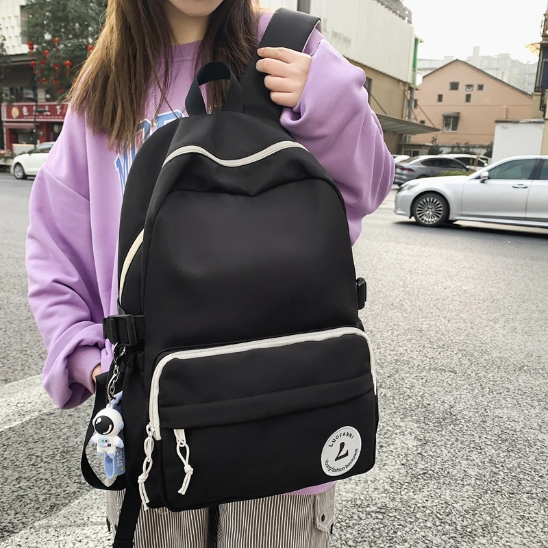 Waliicorners Student Bags Trendy Nylon College Backpack Women School Bag Kawaii Laptop New Backpack 19 S362ac66fdc99455e8760bf5fb140b2f4z