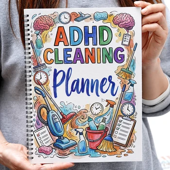 ADHD-Friendly Cleaning Planner Bundle – Visual Home Schedule & Declutter Checklist