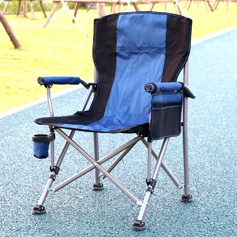 

Heavy Duty Camping Chairs for Adults Sturdy Folding Lawn Chair with Hard Arms and Portable Carry Bag Comfortable for Outdoor WF