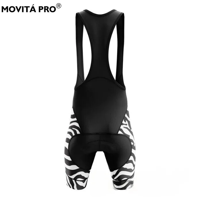 Movita Pro Men White Animal Cycling Bib Shorts Lightweight Summer 16D Padded Racing Bicycle Short Mountain Bike Shorts