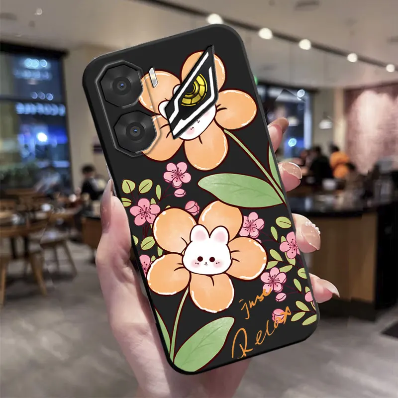 Butterfly Flower Print Shockproof Silicone Phone Case
