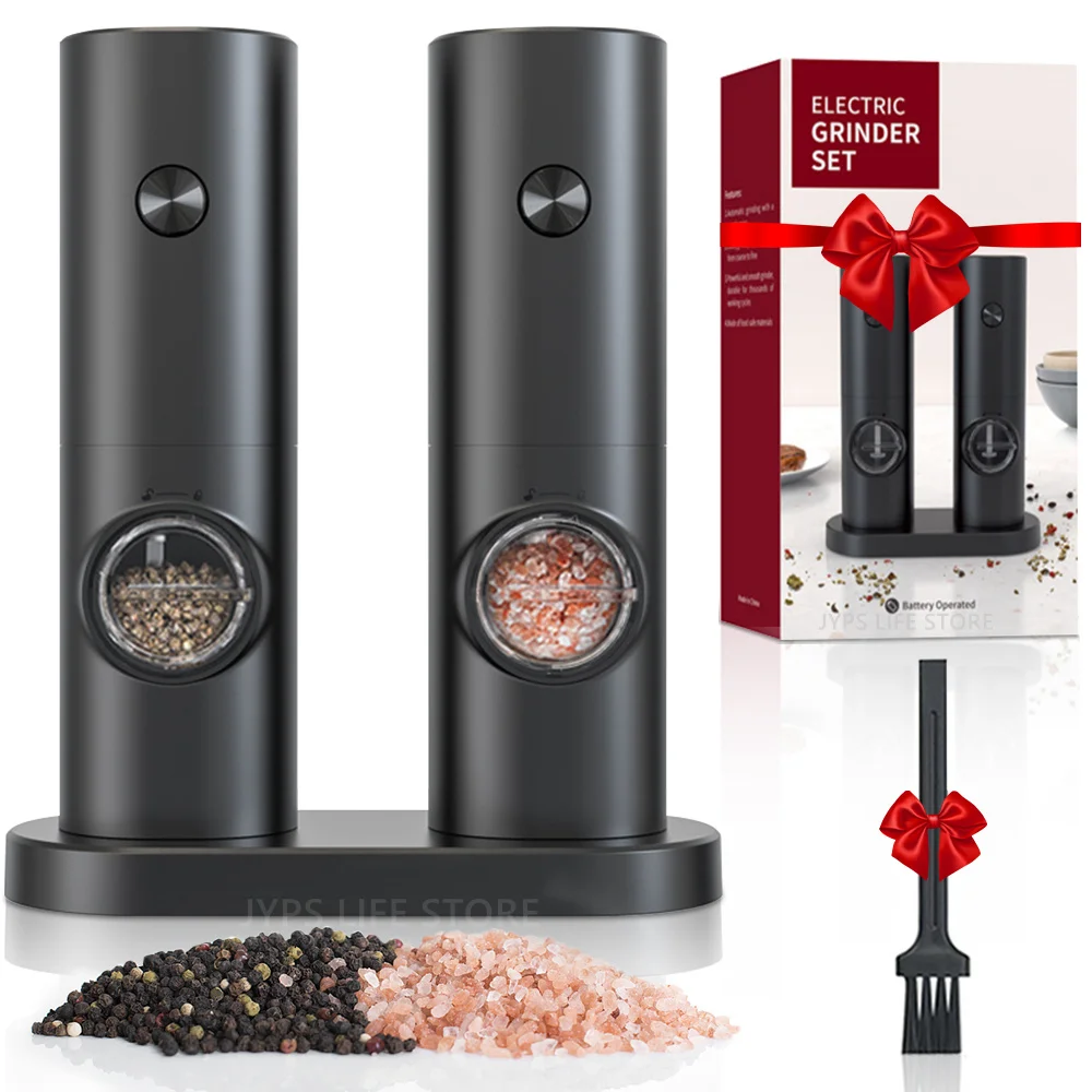 Pepper Grinder Electric Batteries - Automatic Spice Mill Led Light Electric  Salt - Aliexpress