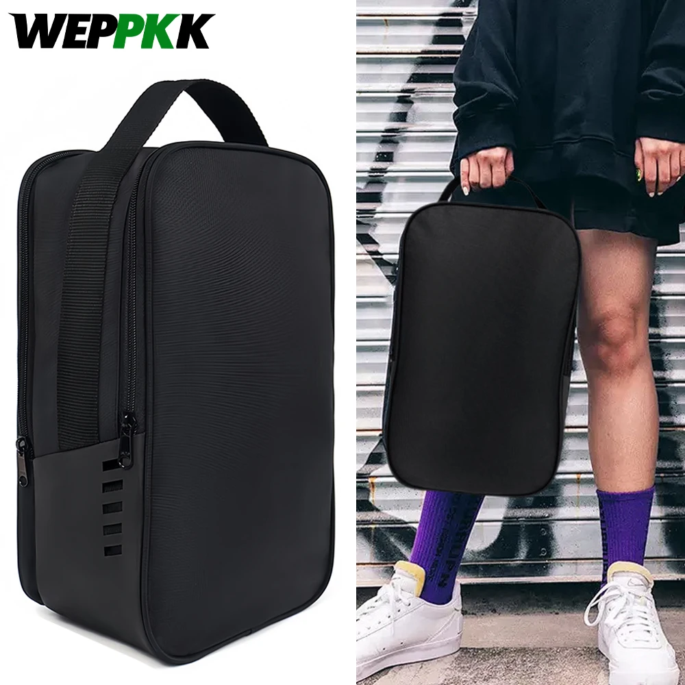 1pc Waterproof Travel Shoe Bag with Zipper & Handle Portable Packing for Gym,Golf,Football,Tennis,Bowling,Basketball,Dance Shoes
