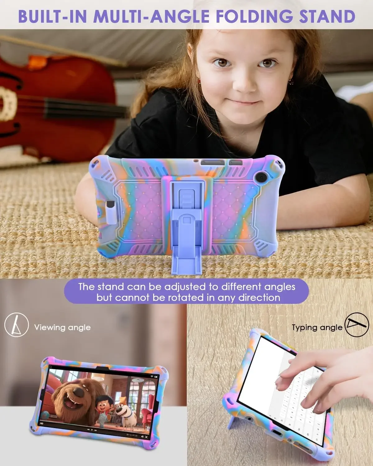 Capa de Tablet de Silicone Macio para Crianças Stand Case Samsung Galaxy Tab a9 Mais 11 Plus Case Sm-x210 X215 X216 a9 8.7 Sm-x110 X115 2023 - Imagem 2