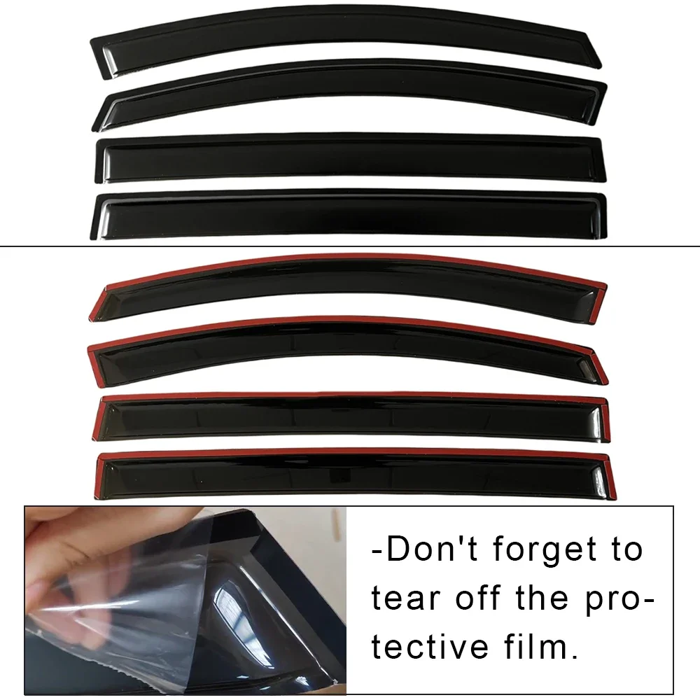 HONDA ODYSSEY 용 윈도우 바이저 윈드 디플렉터 2018 2019 2020 2021 2022 2023 레인 가드 도어 바이저 벤트 쉐이드 Sun Rain Shades