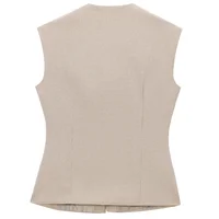 HXAO Women's Sleeveless Vest Top Plaid Woman Top Fashion 2024 Ladies Waistcoat Tanks Camis Outerwears Sleeveless Jacket Coat - Image 3