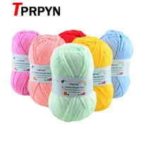 TPRPYN 1Pc 50g Crocheting Milk Cotton Yarn for hand knitting Acrylic Crochet yarn Fingering sock yarn to knit DIY Amigurumi line 1