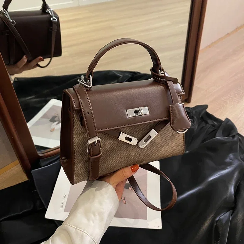 

Женская сумка, модная сумка на одно плечо, универсальная сумка через плечо в британском стиле, трендовая Вместительная деловая Повседневная сумка