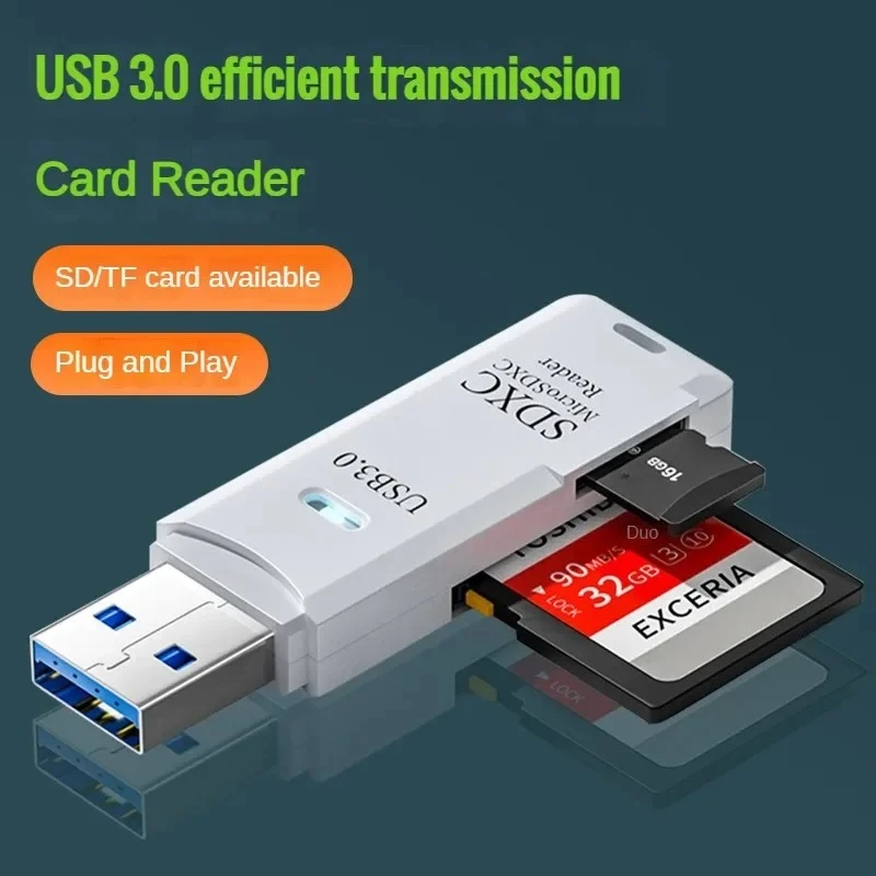 고속 USB3.0 5Gbps 마이크로 SD SD 카드 리더 2 in 1 OTG USB 어댑터 (노트북 PC 스마트폰 카메라 메모리 카드 데이터 전송용)