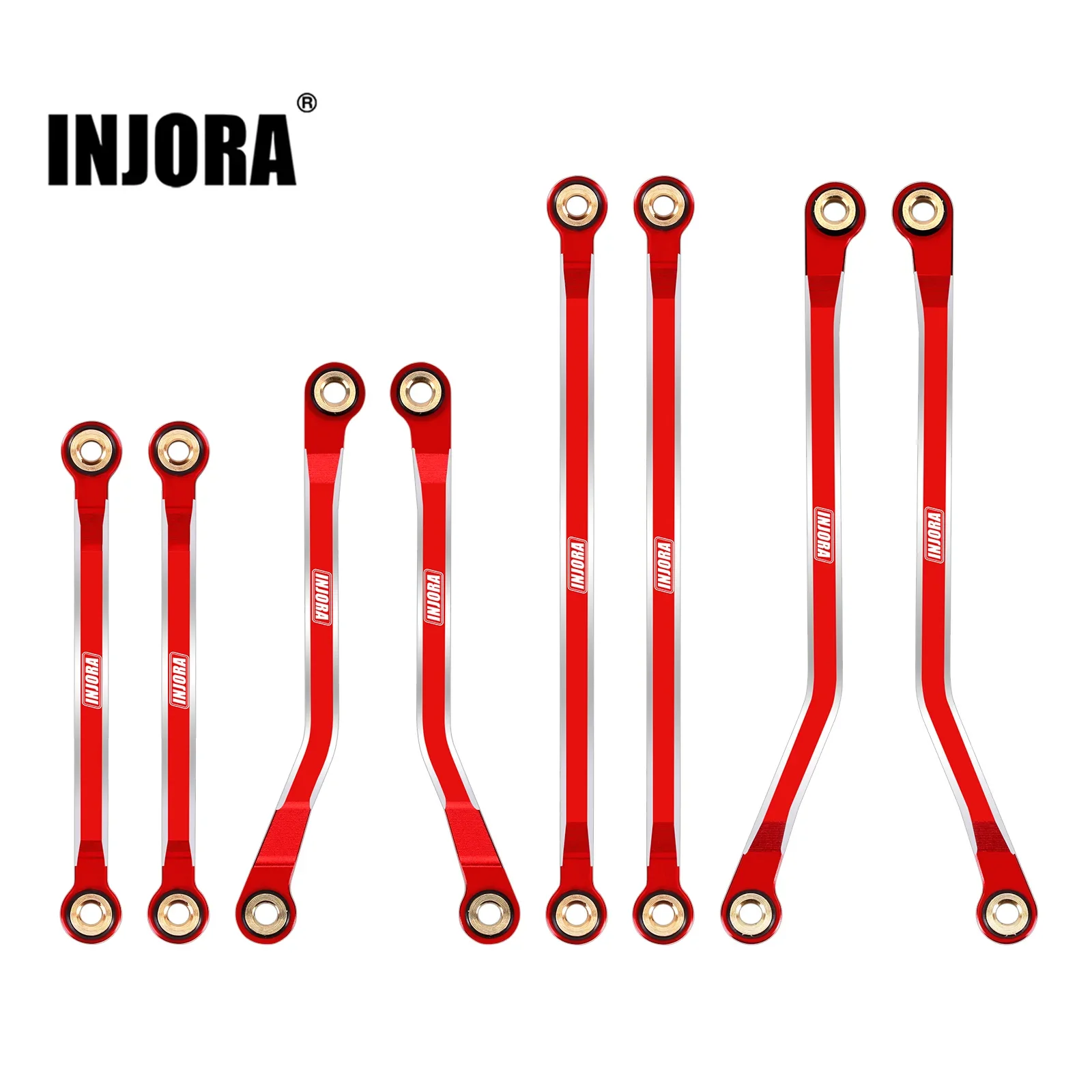 Injora Cnc Aluminium High Clearance Links Set Per Aggiornamento 1/18 Rc Crawler Trx4M High Trail K10 (4M-73)