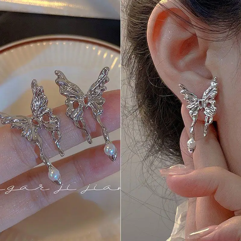TWINKLE BUTTERFLY RIBBON EARJACKET EARRING★ピアス Amazon.com: Taichell Shining Butterfly Ear Cuffs Zircon