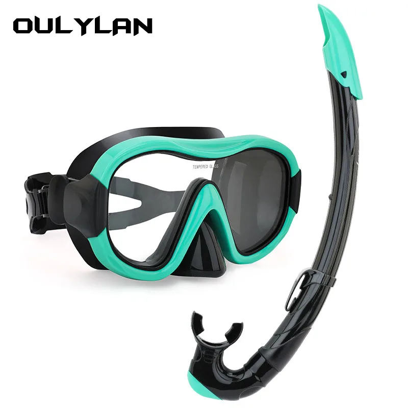 

Oulylan Professional Snorkeling Set Adult Silicone Skirt Anti-Fog Scuba Diving Masks Goggles Glasses Swimming Pool Equipment