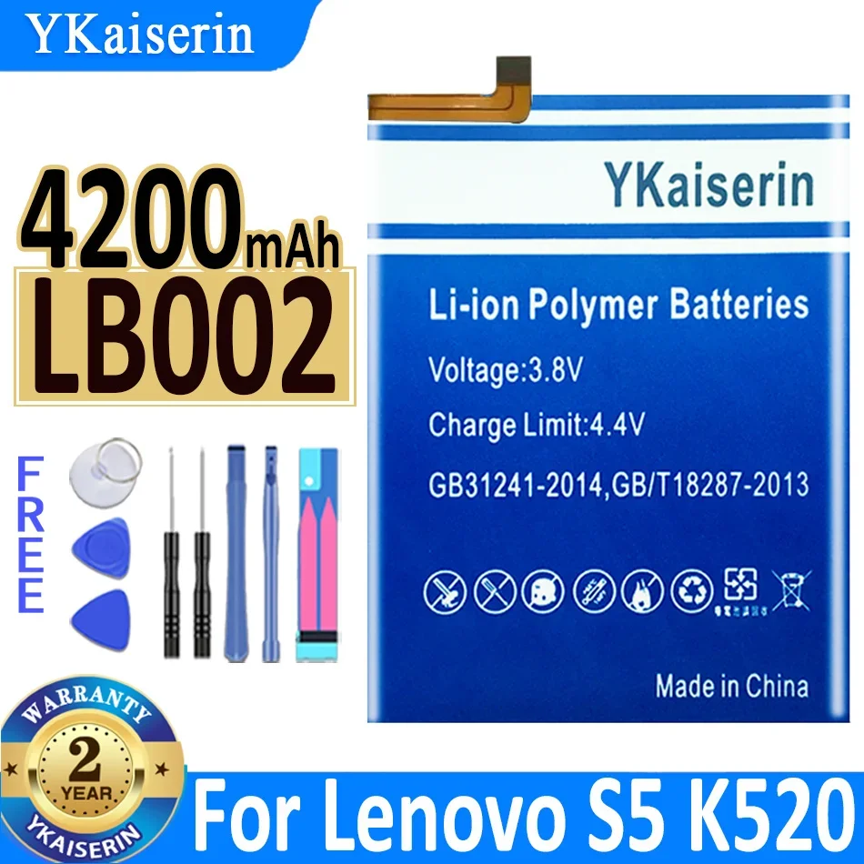 

Аккумулятор ykaisin LB002 на 4200 мА · ч для Lenovo S5 K520 K520T Bateria