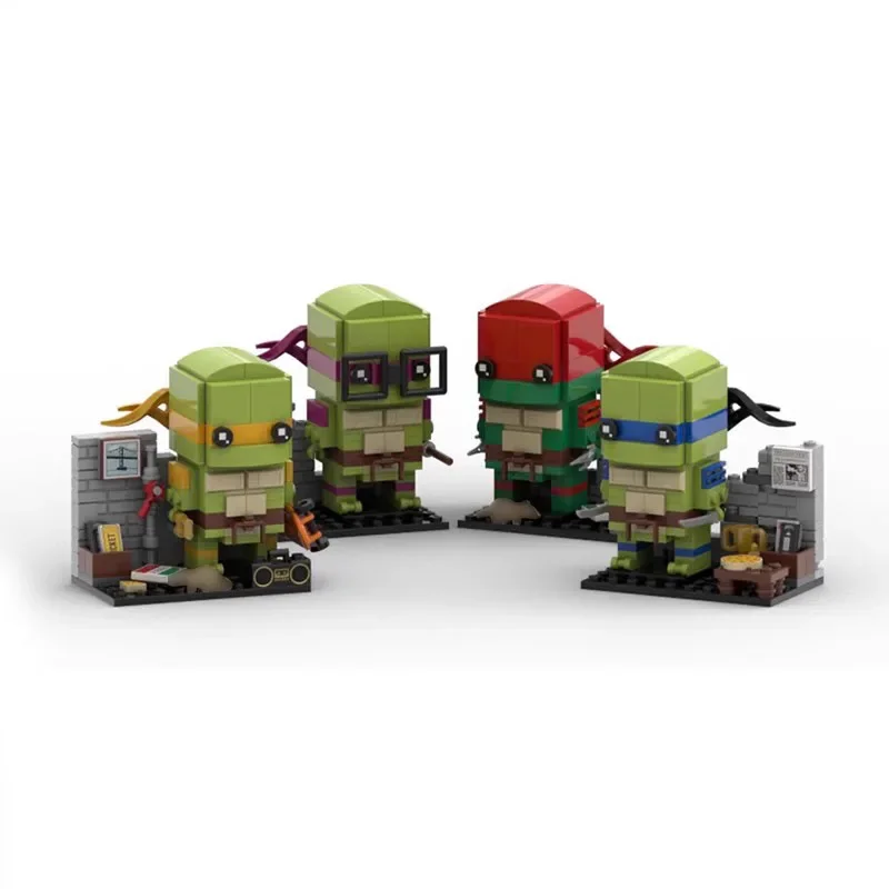 Compatible Lego Moc-151457 Blocks Ninja Turtle Headless Combination Educational Boys Birthday Gift Interconnecting Blocks
