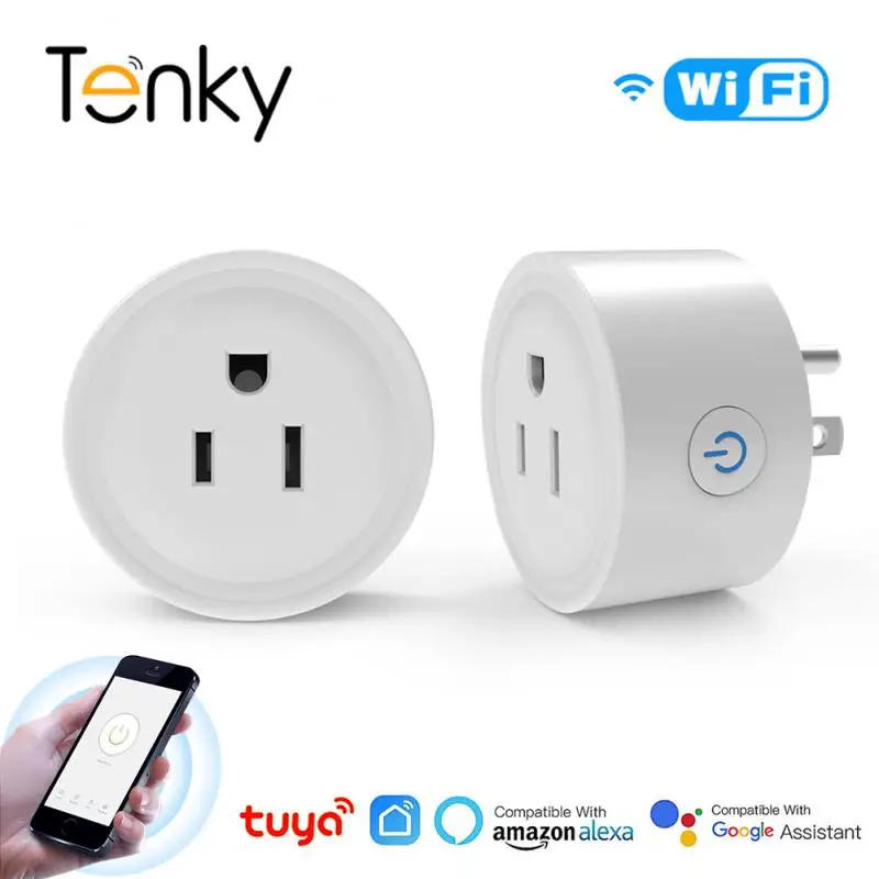 

Tuya WiFi Smart Plug Outlet 10A US Standard Smart Life APP Remote Control Smart Timing Smart Home Work with Alexa Google Home