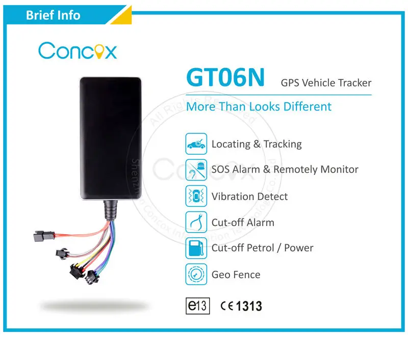 Concox GPS 트래커 내장 배터리 GT06N 자동차 스마트 Gsm Gprs 프로그래밍 가능 송신기 칩 차량 GPS 트래커 장치