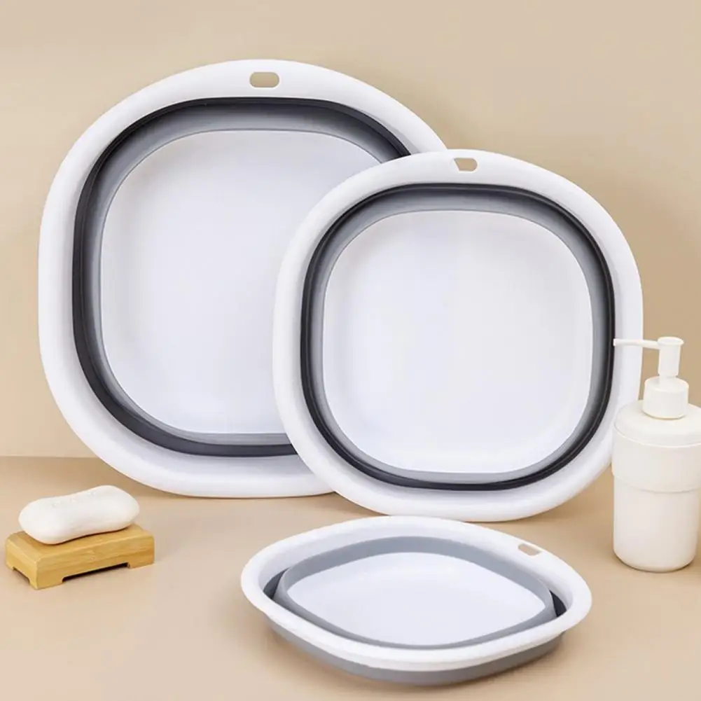 Useful Wash Basins No Odor Travel Washbasin Binaural Cleaning Supplies Folding Camping Basin Feet Tub Basins
