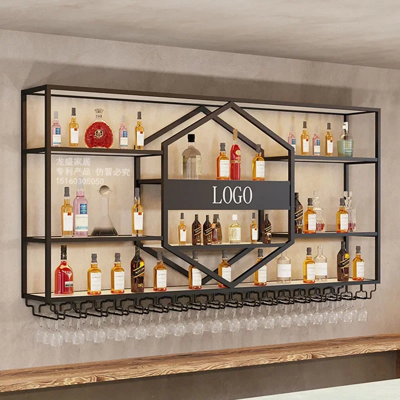 Gold Hanging Wine Racks Free Standing Modern Living Room Liquor