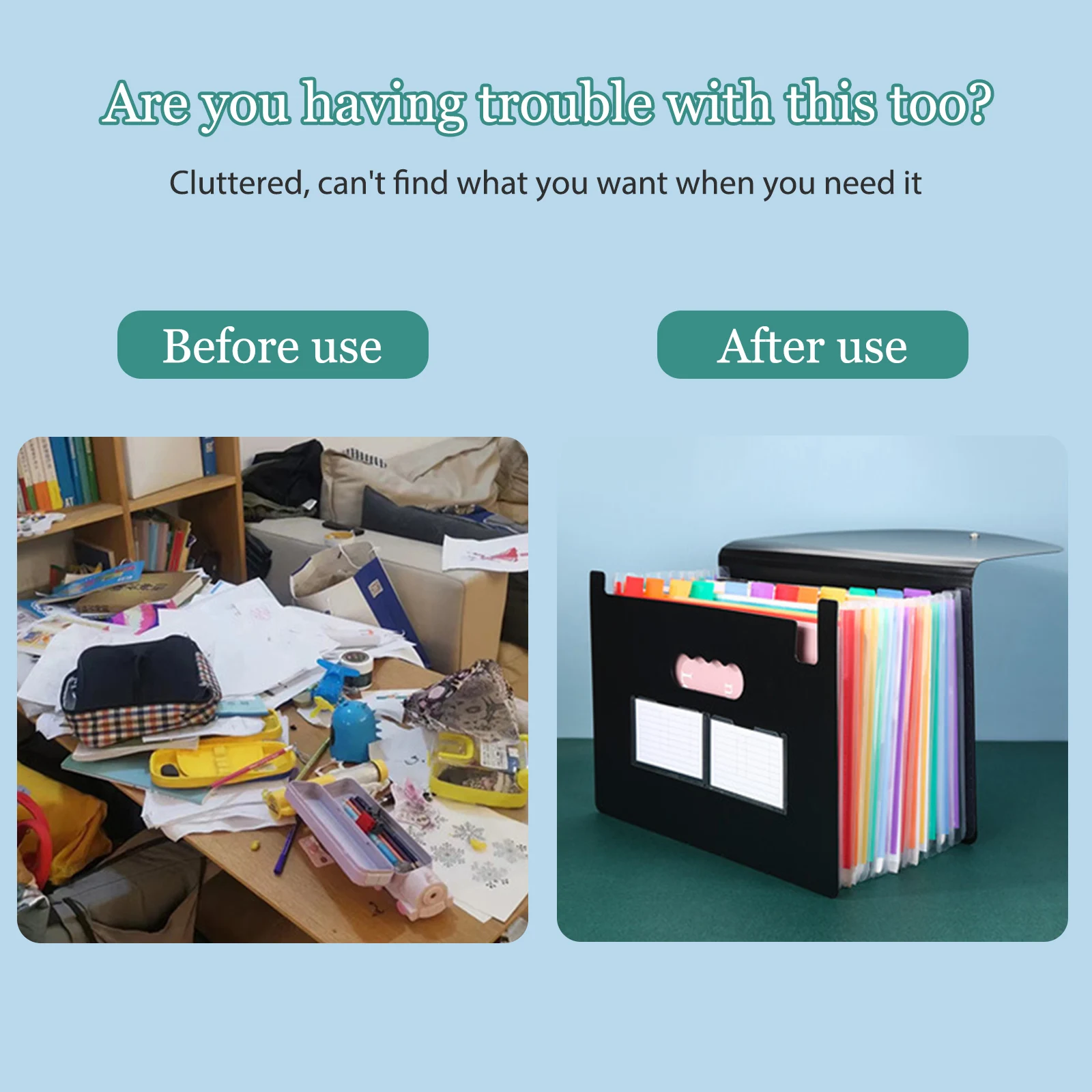 13/24 Pockets Accordian File Folder Expanding File Organizer Filing Box Multicolored Paper/Bill/Receipt/Document Holder Bag A4 file folder,file bag,stationary organizer pouch