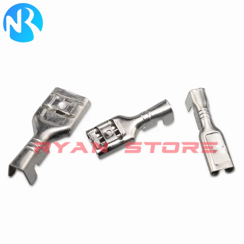 Wire Connectors Heat Shrink Terminal Heat Shrink Connector 100PCS 2.8MM 4.8MM 6.3mm Female and Male Crimp Terminal Car Speaker Electric Wire Connectors And Insulating Sheath