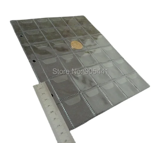 38*34mm Album Pages 30 Pockets Money Coin Note Currency Holder For Coin And Money Collection 10 Pcs