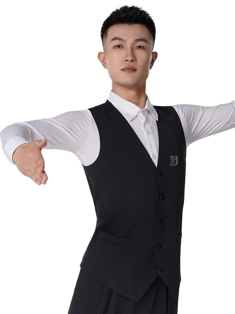 Men's Professional Modern Dance Ballroom Dance Waltz Outer Wear Vest F5007