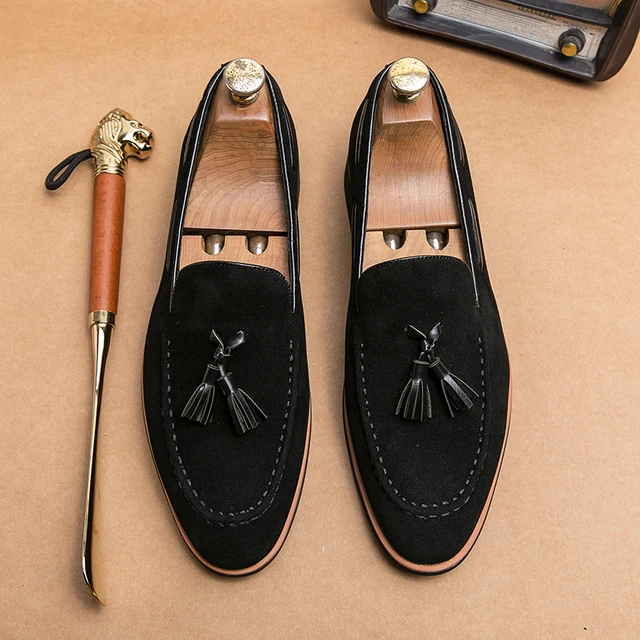 Louis Vuitton Souliers Brown Nubuck Suede Loafers Moc Size UK 7 US