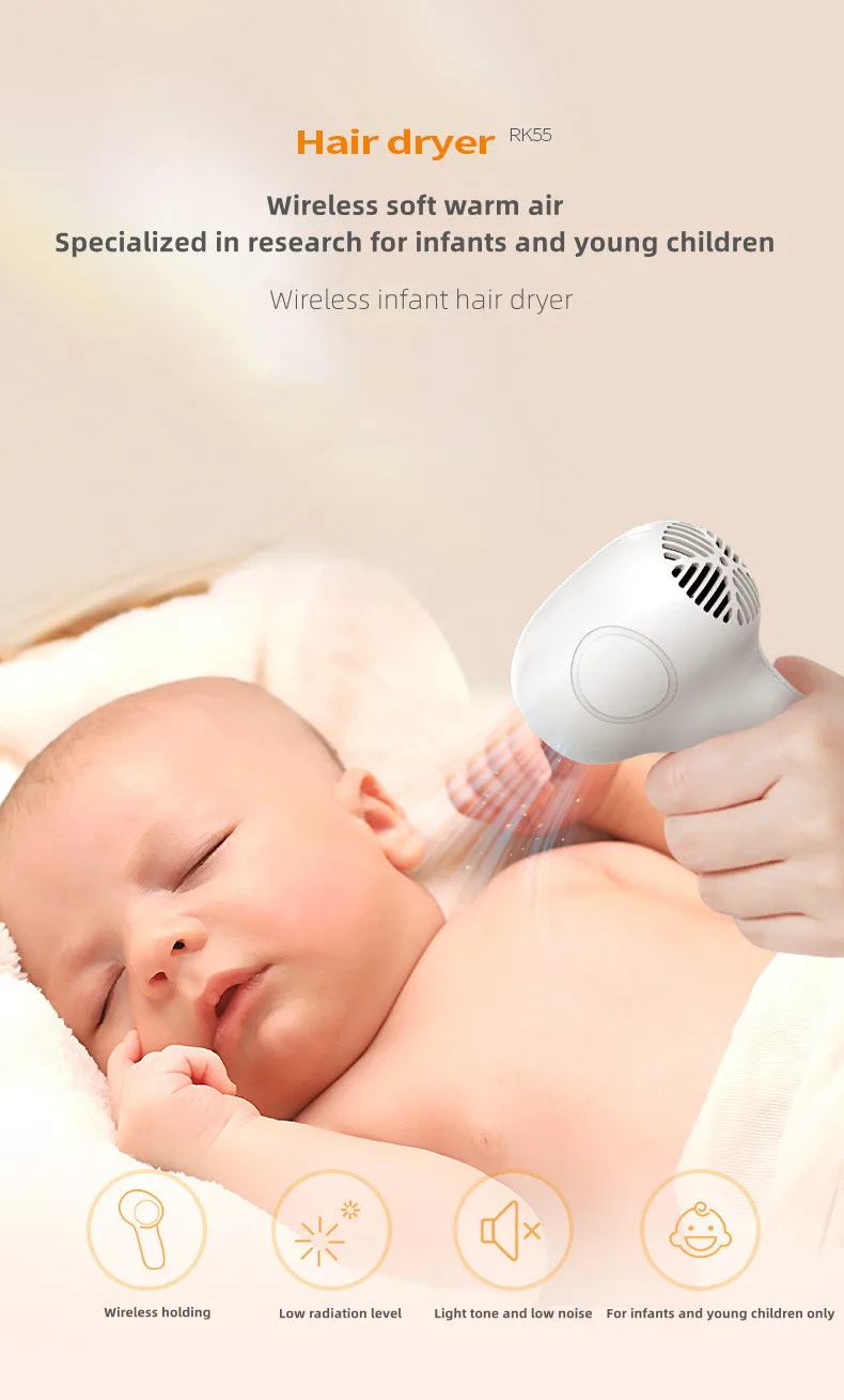 New Children's Hair Dryer Silent Zero Radiation Intelligent Constant Temperature