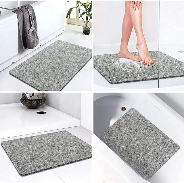 Waterproof Bath mat porous Bathroom rug PVC Anti-Slip pool Foot mat Carpet  for bathroom accessories Mildew & bacteria prevention - AliExpress
