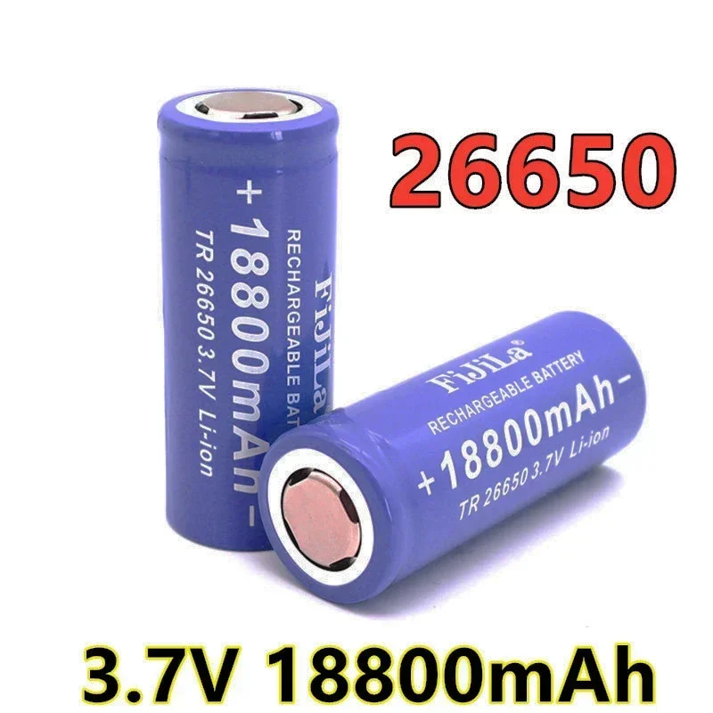 

2023 New 3.7V 26650 Battery 18800mAh Li-ion Rechargeable Bettery for LED Flashlight Torch Li-ion Bettery Accumulator Bettery