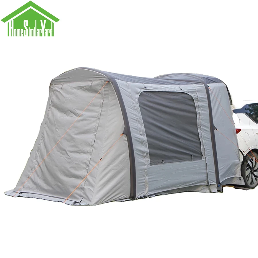 3-4Persons Outdoor Inflatable Car Rear Tent 210D Oxford Car Trail Trunk  Tents Trip for Vehicle Awning Tunnel Canopy Camping Tent