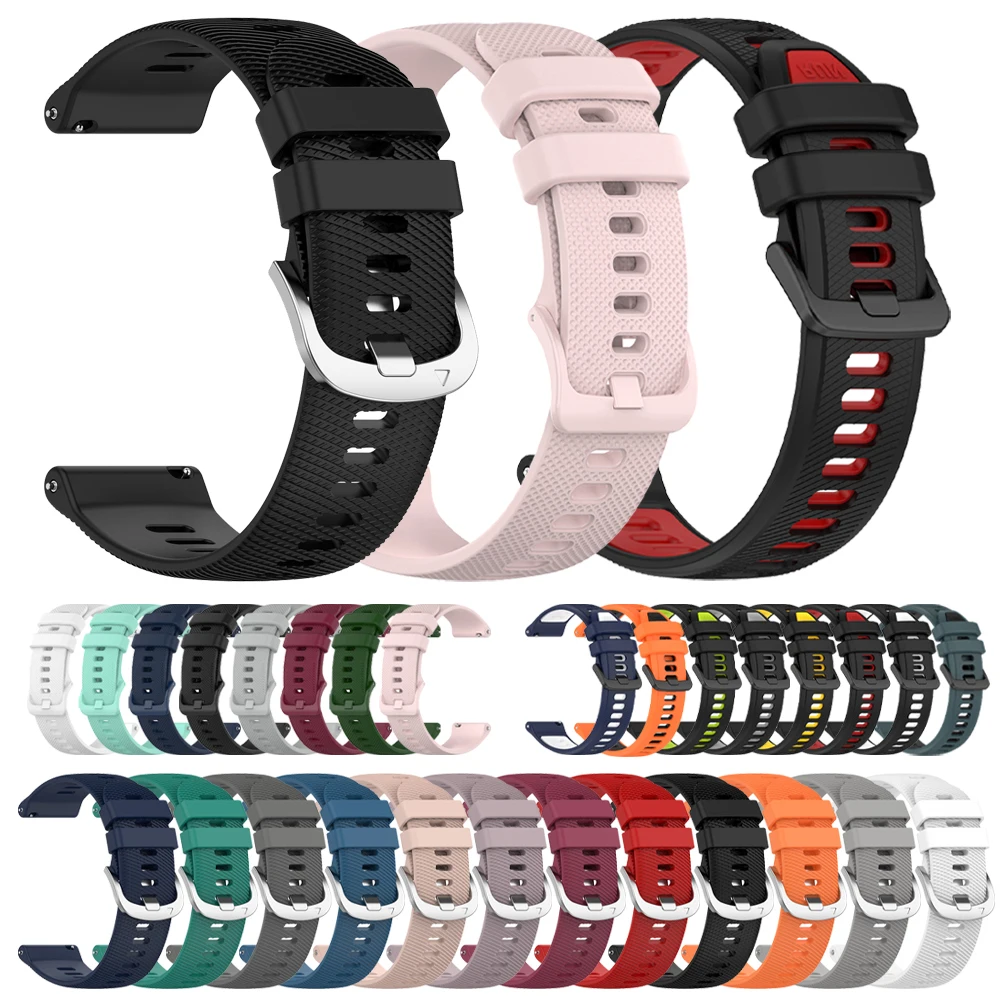 Durable Silicone Watch Band, 20-22mm, Adjustable Sport Strap
