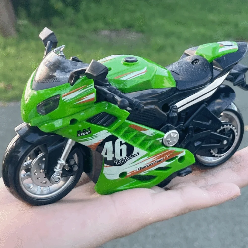 음악 오토바이 경주 경주용 자동차 모델 스포츠카 시뮬레이션 오토바이 조명 플라스틱 미니 오토바이 음악 교육용