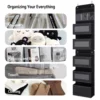1 PC Non-Woven Fabric, 6-Layer Detachable, Divided Into 2 Hanging Storage Door Devices With Hooks, Anti Swinging Dormitory 6