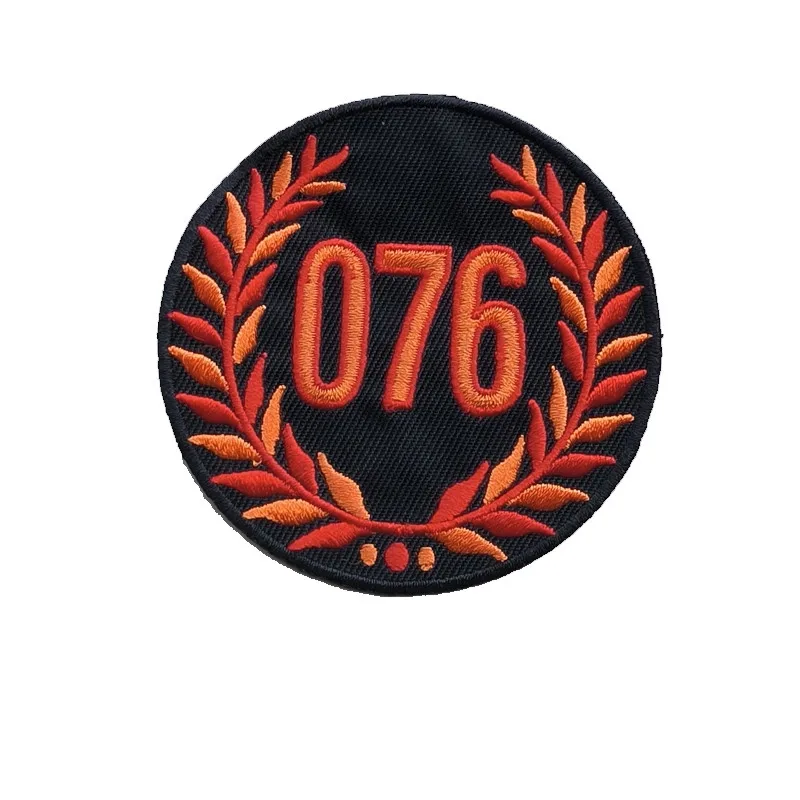 

076 Embleem Carnival Red And Orange Beer Patches for Clothing Iron on Embroidered Sew Applique Badge Kielegat Patch