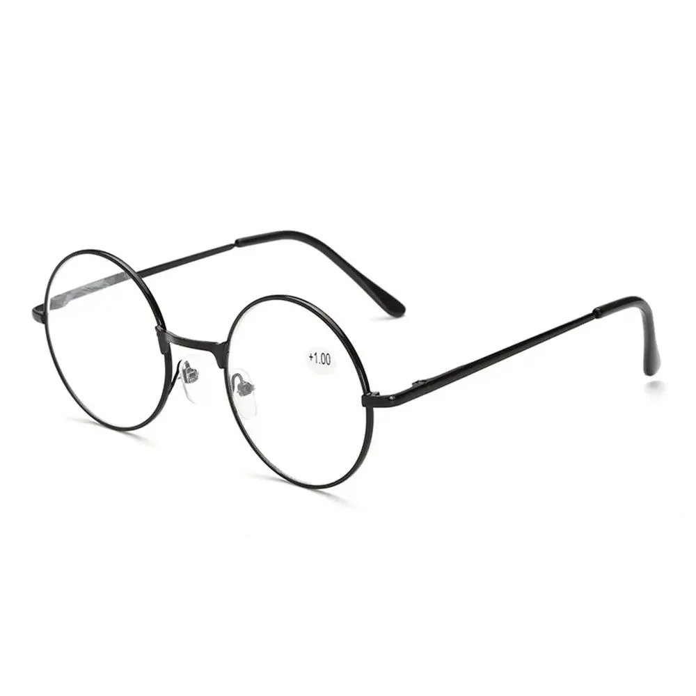 Ultra-Light Round Metal Reading Glasses with Spring Hinges