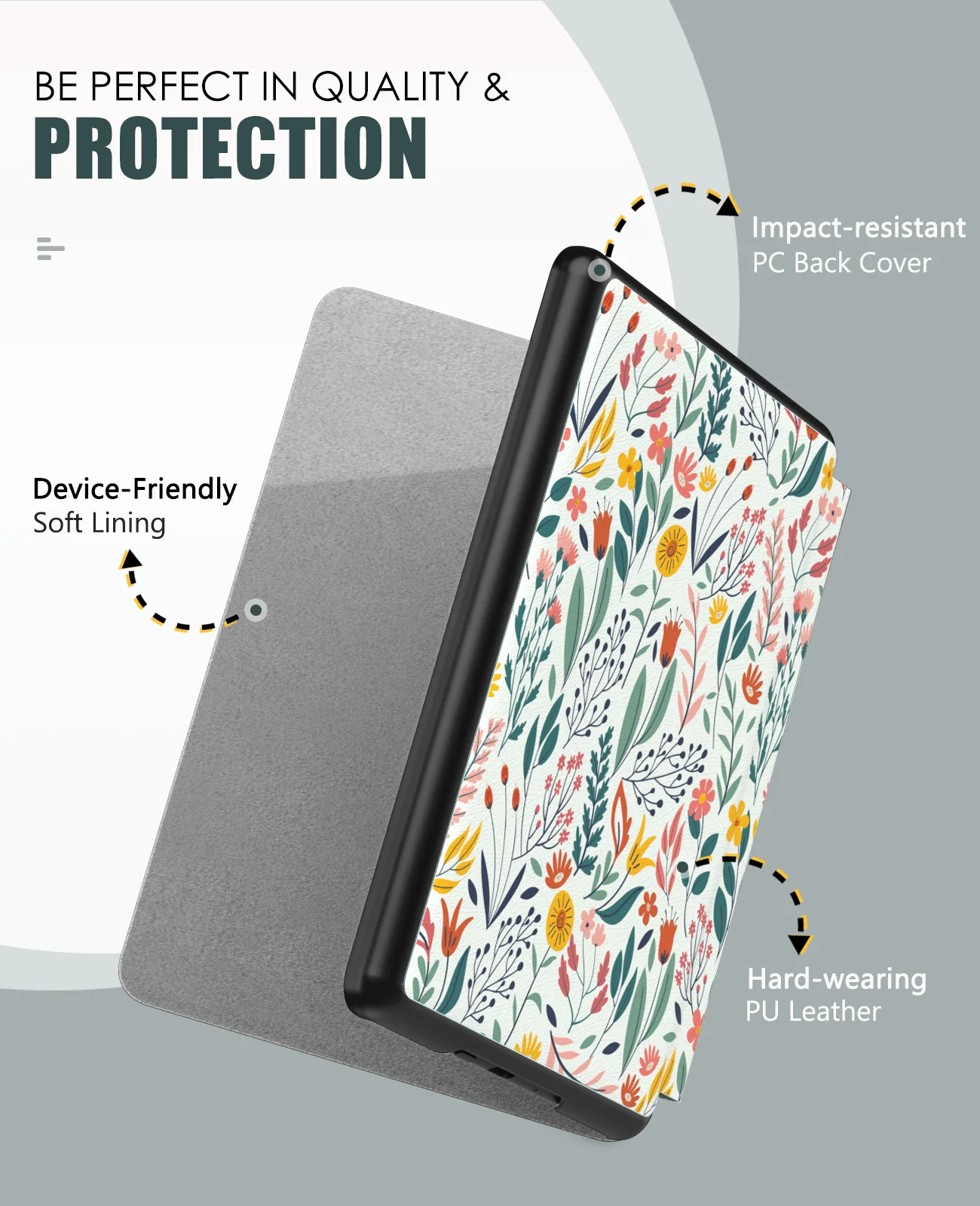 MoKo-funda protectora para Kindle Paperwhite de 6 pulgadas, cubierta más  fina con encendido/apagado automático, décima generación, lanzamiento de  2019