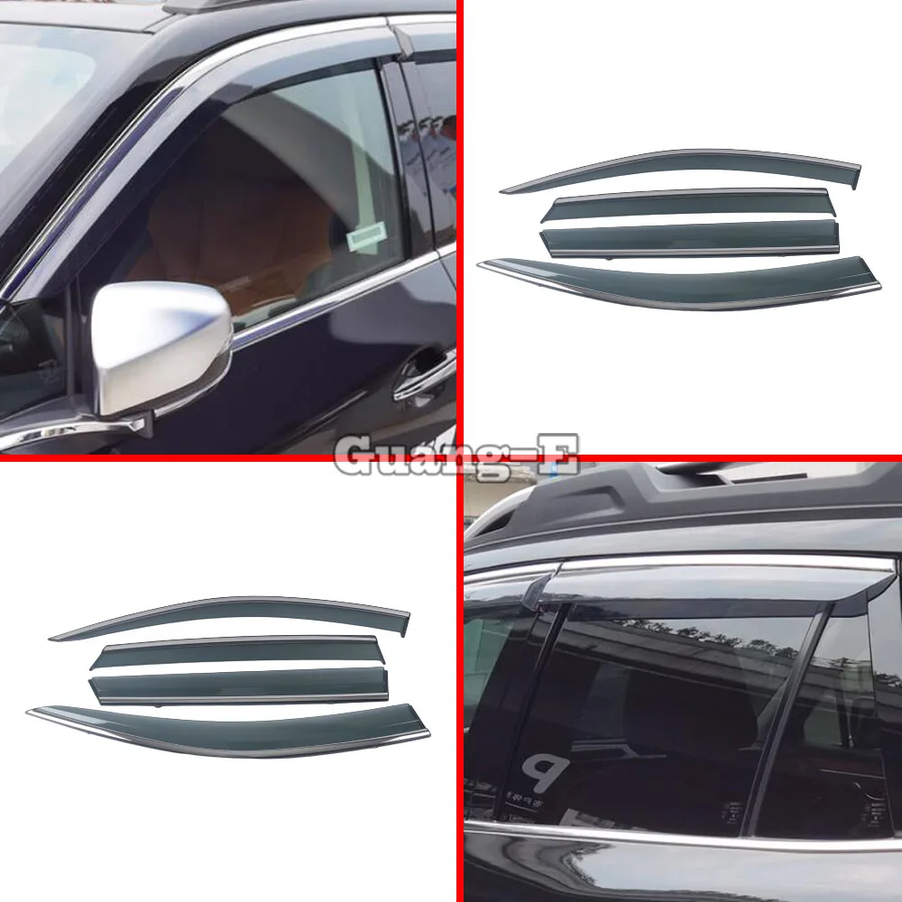 Car Cover Detector Plastic Window Glass Wind Visor Rain/Sun Guard Vent 4PCs For Subaru Outback 2015