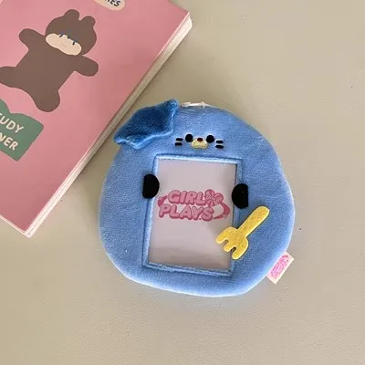 韓国商品/FUNFROM FUN Mickey_card holder Amazon.com: Fuzzy Plush Kpop Photocard Holder with Keychain