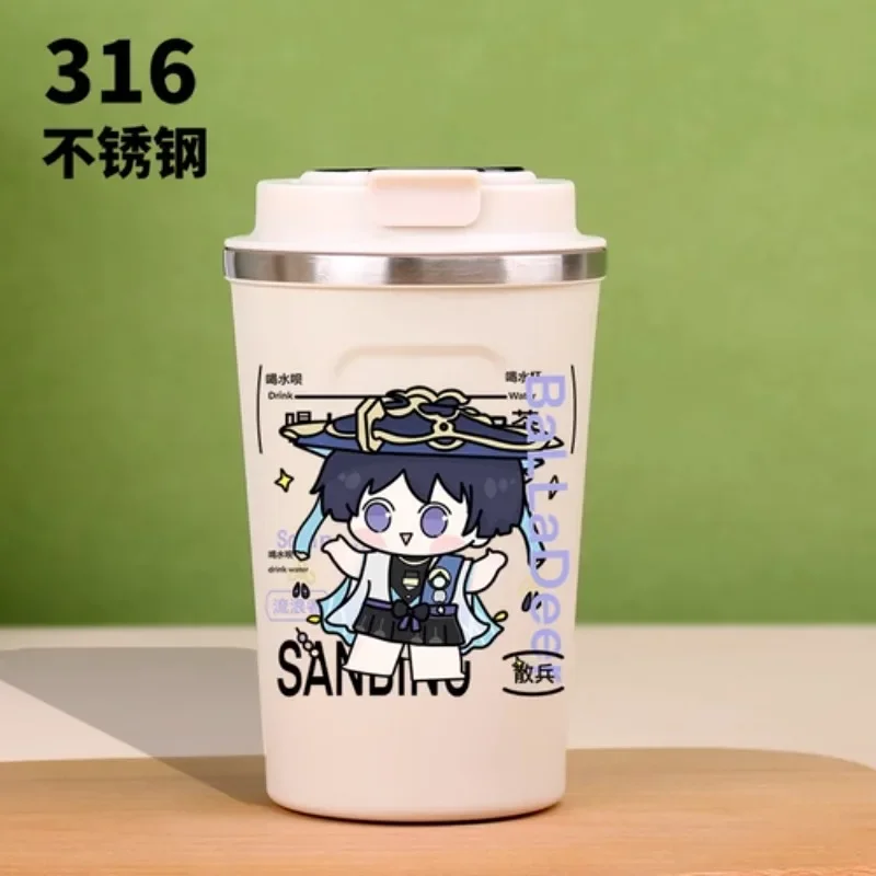 

Anime Game Cos Beelzebul Tighnari Barbatos Wanderer Etc. Breakfast Digital Display Print Insulat Water Cup Gift