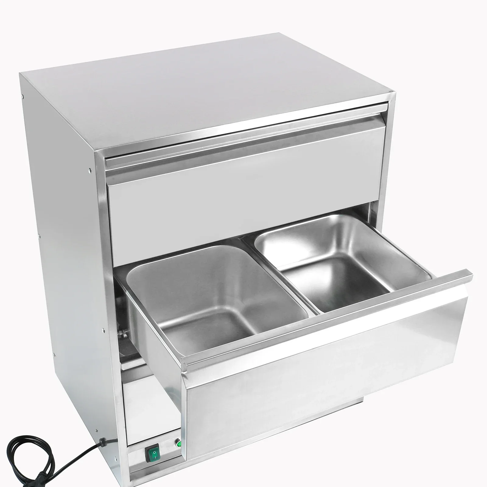 Commercial Kitchen Equipment Stainless Steel Freestanding Electric Food Drawer Warmer