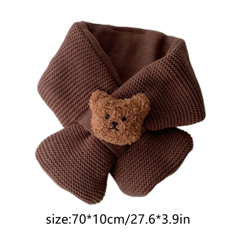 Warm Winter Scarves Bear Scarf Kids Boy Girl Soft Wool Thicken Neck Cover 0